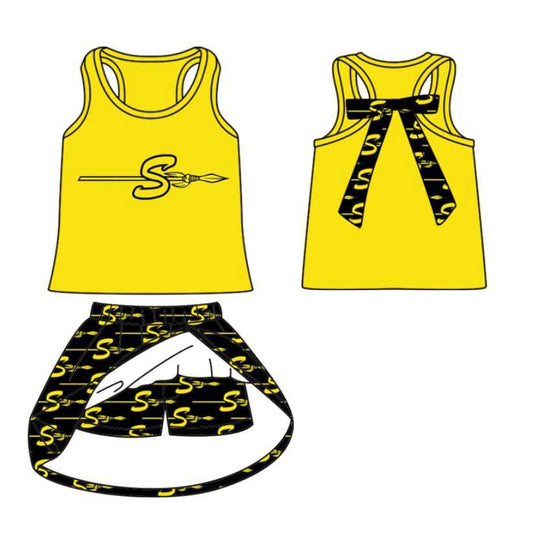 (Custom Design Preorder MOQ 5 ) Team's Seminole Print Skirts Shorts Girls Summer Clothes Set