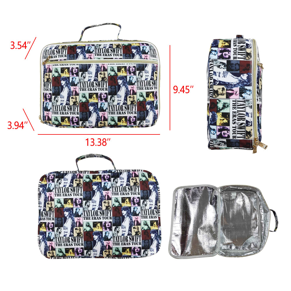 BA0237 Singer Swiftie Print Lunch Boxes Picnic Thermal Bags