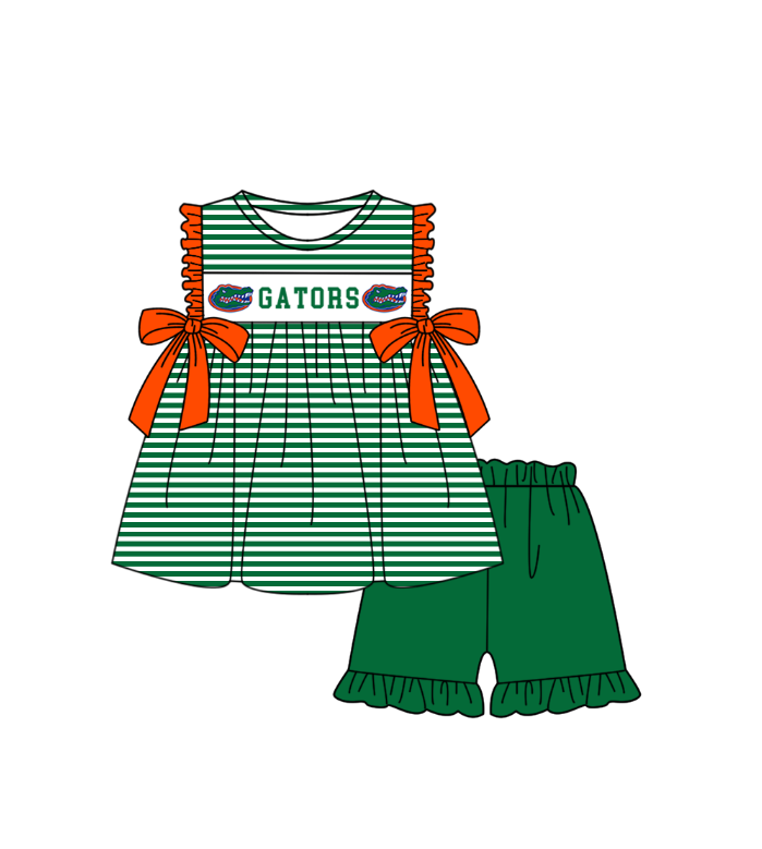 (Custom Design Preorder MOQ 5 Each Item) Team's Florida Print Kids Summer Matching Clothes Sibling Wear
