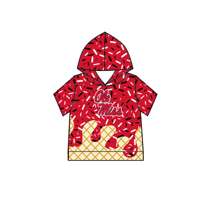 (Custom Design Preorder MOQ 5 Each Item)Team's Ole Miss Rebels Sprinkles Print Sibling Matching Clothes