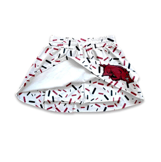 (Custom Design Preorder MOQ 5) Team's Arkansas Sprinkles Girls Bottom Skirts Shorts