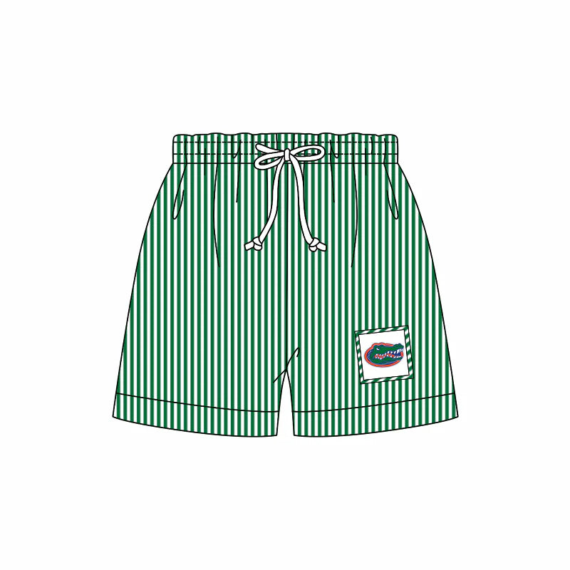 (Custom Design Preorder MOQ 5) Team's Florida Stripes Print Boys Swim Trunks