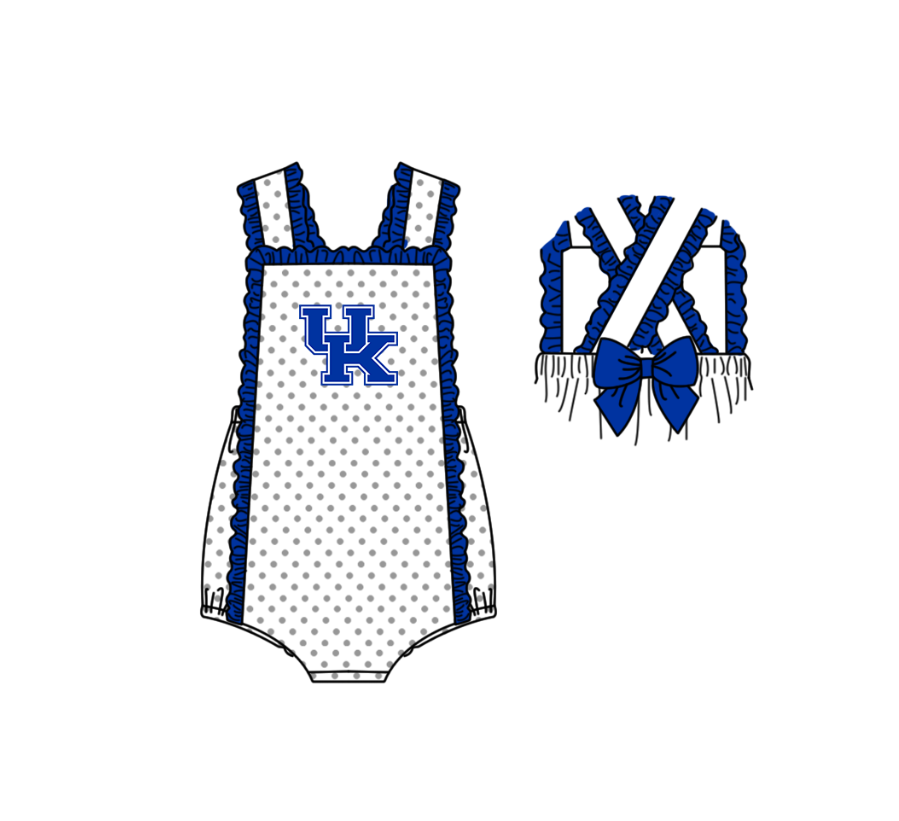 (Custom Design Preorder MOQ 5 Each Item) Team's Kentucky Print Kids Summer Matching Clothes Sibling Wear