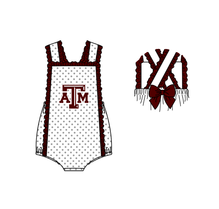 (Custom Design Preorder MOQ 5 Each Item) Team's Texas A&M Print Kids Summer Matching Clothes Sibling Wear
