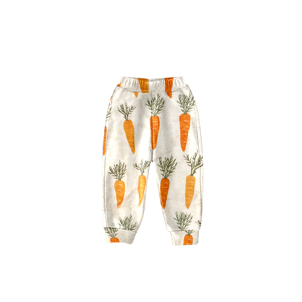 (Custom Design MOQ 5) NO.15 Carrot Print Kids Easter Pants