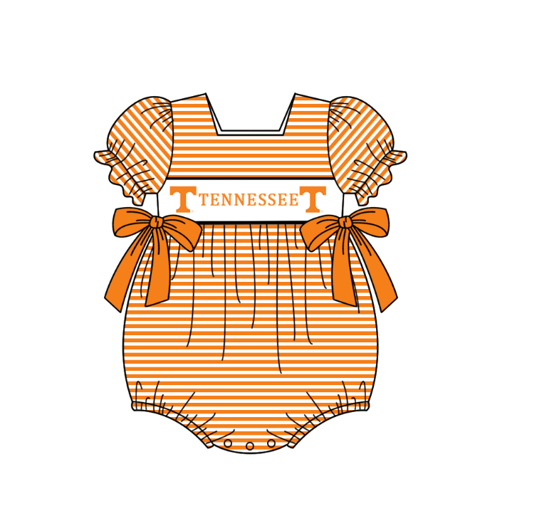 (Custom Design Preorder MOQ 5 Each Item) Team's Tennessee Print Kids Summer Matching Clothes Sibling Wear