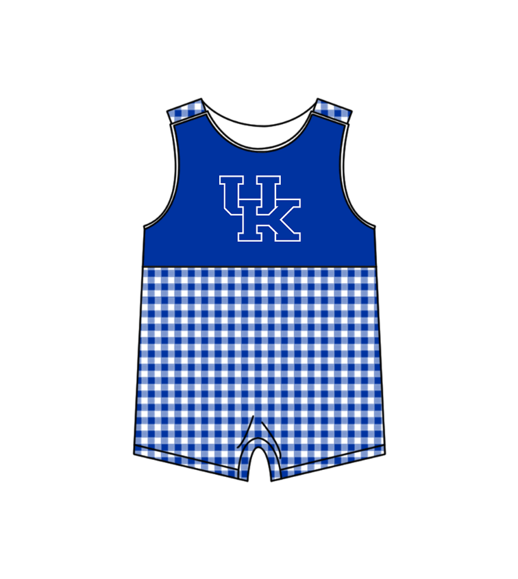 (Custom Design Preorder MOQ 5 Each Item) Team's Kentucky Print Kids Summer Matching Clothes Sibling Wear