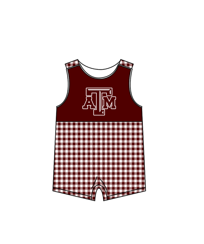 (Custom Design Preorder MOQ 5 Each Item) Team's Texas A&M Print Kids Summer Matching Clothes Sibling Wear