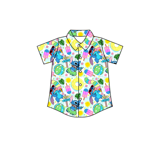 (Custom Design Preorder MOQ 5) Cartoon Animal Print Boys Summer Tee Shirts Top