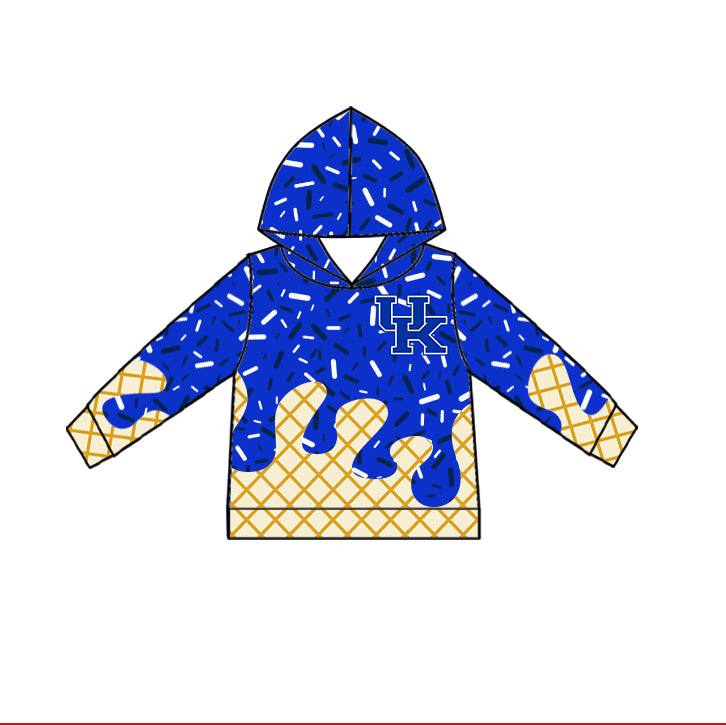 (Custom Design Preorder MOQ 5 Each Item)Team's UK Kentucky Blue Sprinkles Print Family Matching Clothes