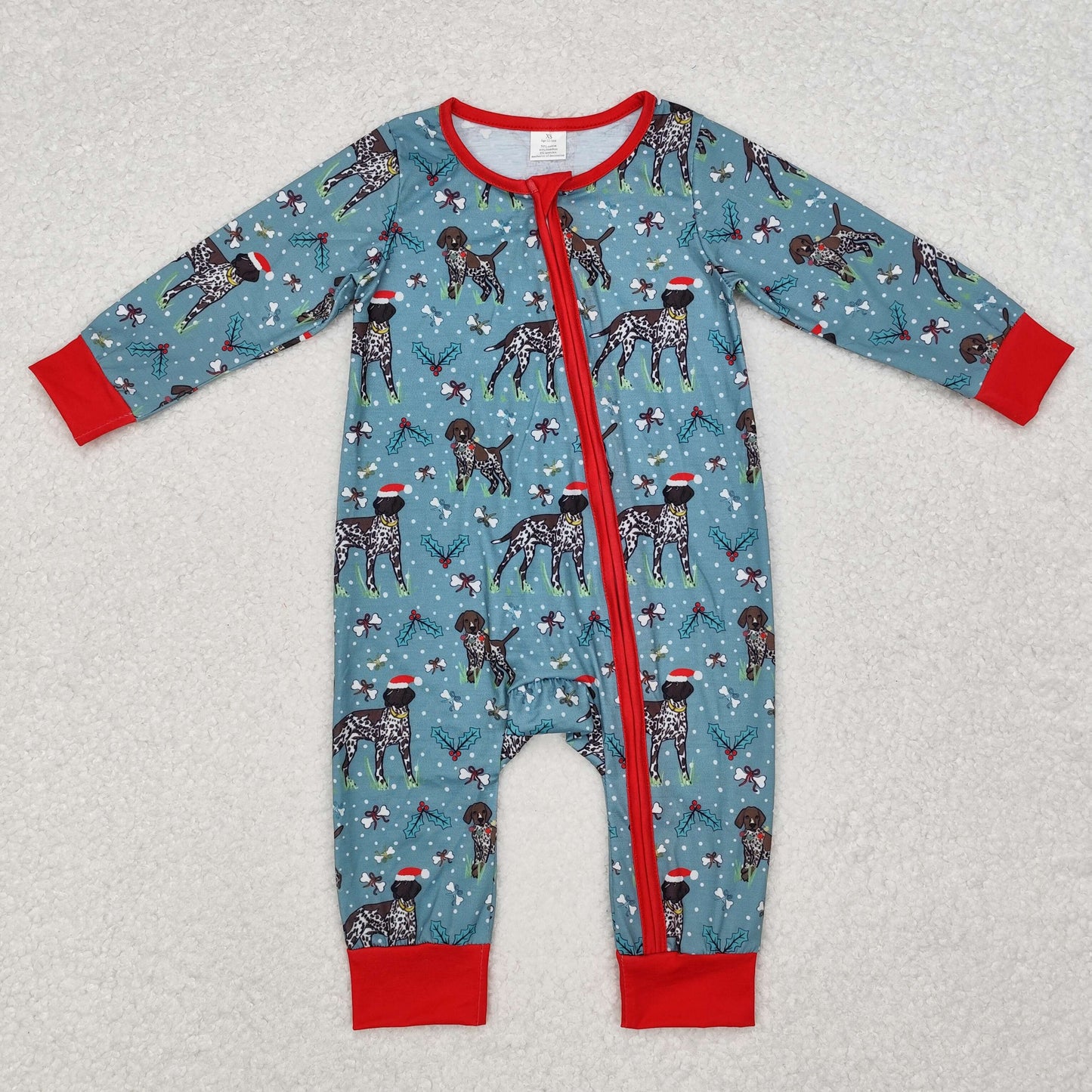 Dog Holly Print Brothers Christmas Bamboo Matching Pajamas Clothes