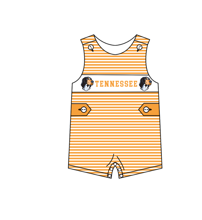 (Custom Design Preorder MOQ 5 Each Item) Team's Tennessee Print Kids Summer Matching Clothes Sibling Wear