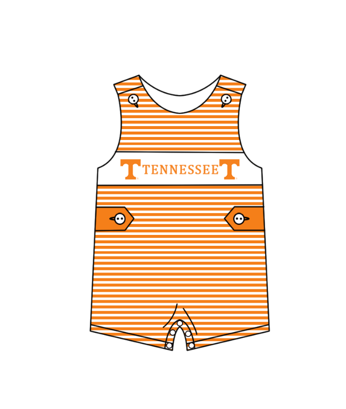 (Custom Design Preorder MOQ 5 Each Item) Team's Tennessee Print Kids Summer Matching Clothes Sibling Wear