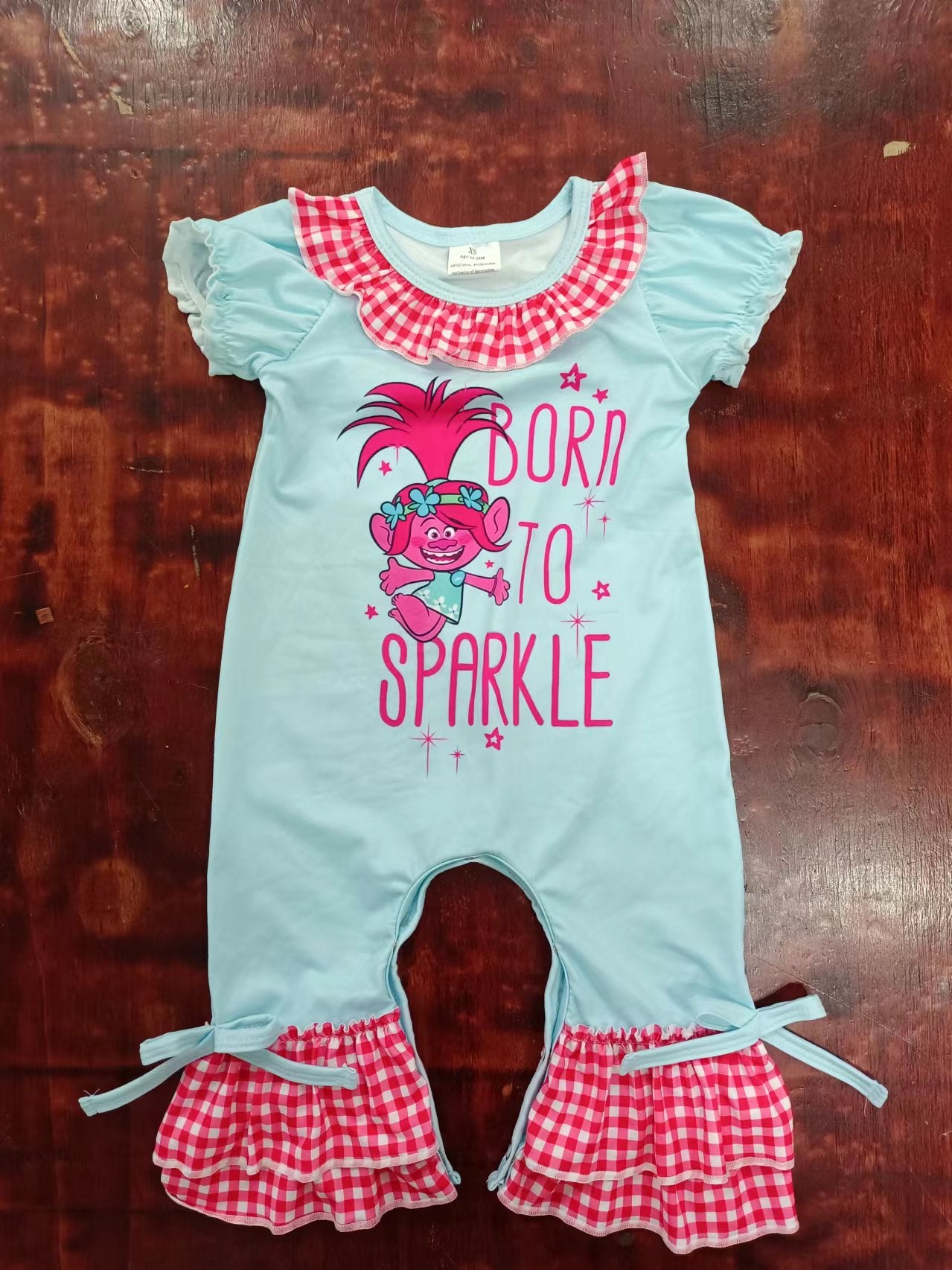 (Custom Design Preorder MOQ 5) Cartoon Long Hair Print Baby Girls Summer Romper