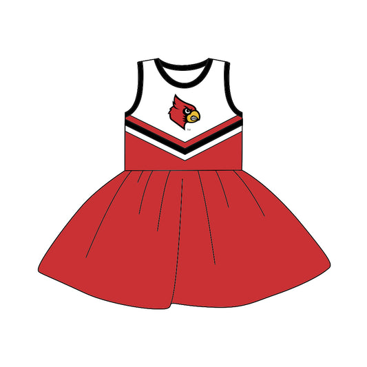 (Custom Design MOQ 5) Sleeveless football team's NO. 10 red dress