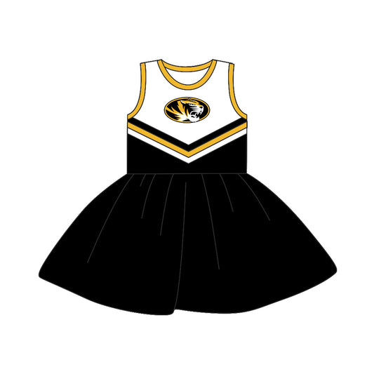 (Custom Design MOQ 5) Sleeveless football team's NO. 11 black dress