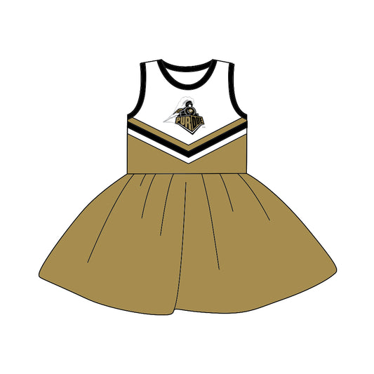 (Custom Design MOQ 5) Sleeveless football team's NO. 14 sandy dress