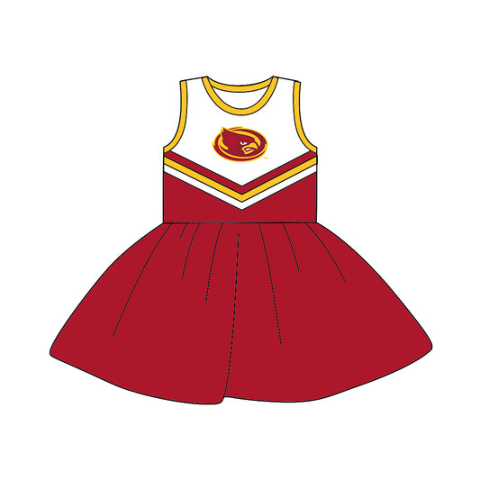 (Custom Design MOQ 5) Sleeveless football team's NO. 9 red dress