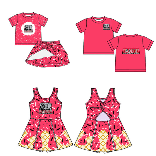(Custom Design Preorder MOQ 5 Each Item)Team's Alabama Print Family Matching Clothes