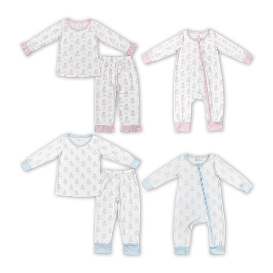 Ghost Print Sibling Halloween Bamboo Pajamas Matching Clothes