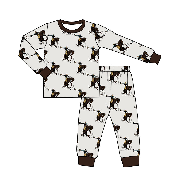 (Custom Design MOQ 5) Kids rodeo western fall pajamas