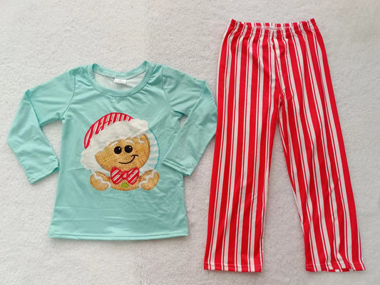 (Custom Design MOQ 5) Boys gingersnap print Christmas clothes set