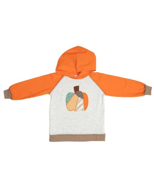 (Custom Design MOQ 5)  Fall pumpkin boys raglan hoodie tee shirts top