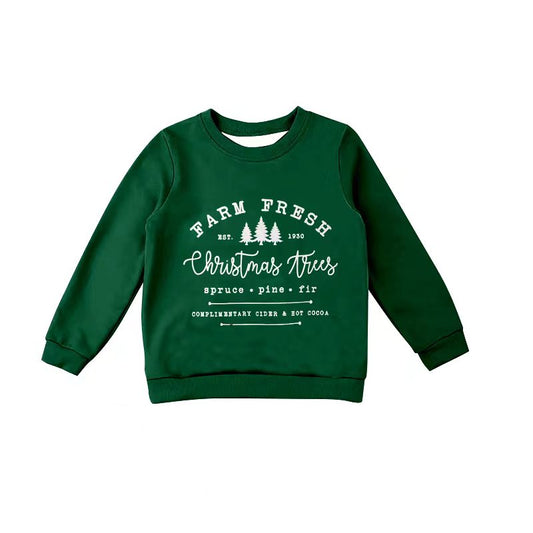 (Custom Design MOQ 5)  Merry Christmas kids green tee shirts top