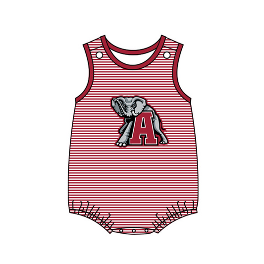 (Custom Design Preorder MOQ 5) Baby Boys Wine Alabama Football Team's Print Infant Romper