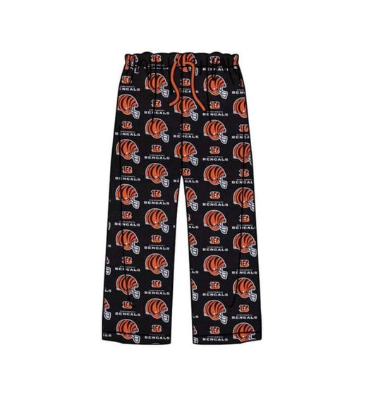 (Custom Design MOQ 5)  Black Orange Football Team's adult pajamas pants