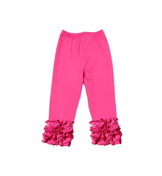 (Custom Design Preorder MOQ 5)Hot Pink Cotton Icing Legging Pants