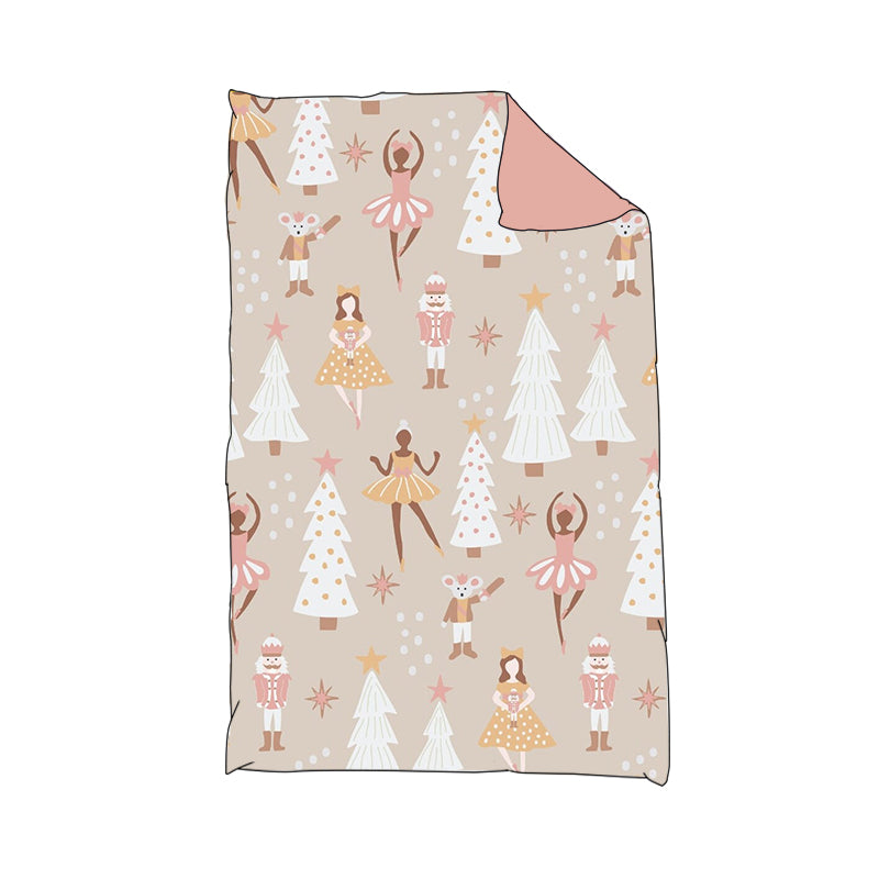 (Custom Design Preorder MOQ 5)Christmas Soldier Print Baby Blanket