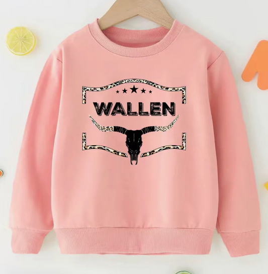 (Custom Design Preorder MOQ 5) Wallen Cow Skull Leopard Print Girls Pink Tee Shirts Top