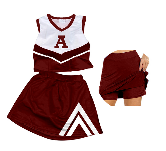 (Custom Design Preorder MOQ 5) Girls A Football Team's Skirts With The Shorts Clothes Sets