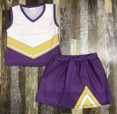 (Custom Design Preorder MOQ 5) Football Team's Print Skirts With Shorts Girls Clothes  Set