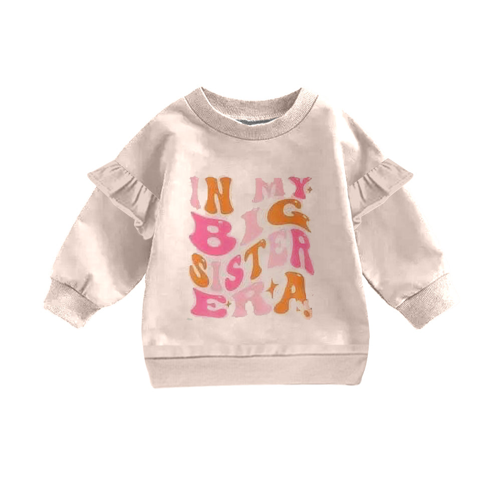 (Custom Design Preorder MOQ 5) In My Big Sister ERA Print Girls Tee Shirts Top