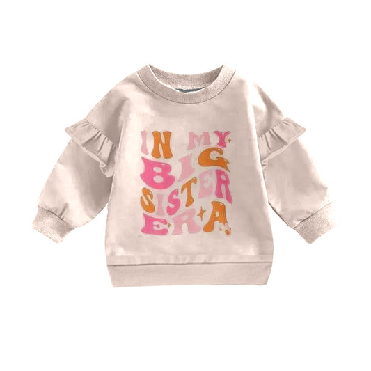 (Custom Design Preorder MOQ 5) In My Big Sister ERA Print Girls Tee Shirts Top