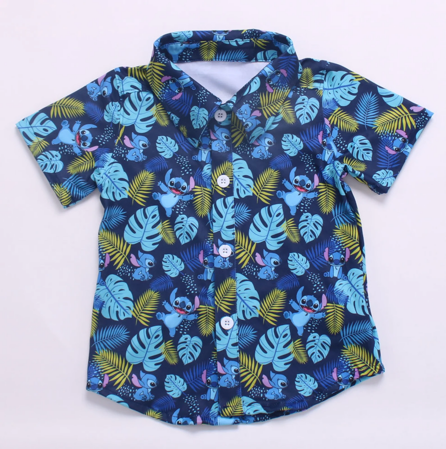 (Custom Design Preorder MOQ 5) Cartoon Animals Blue Print Boys Summer Tee Shirts Top