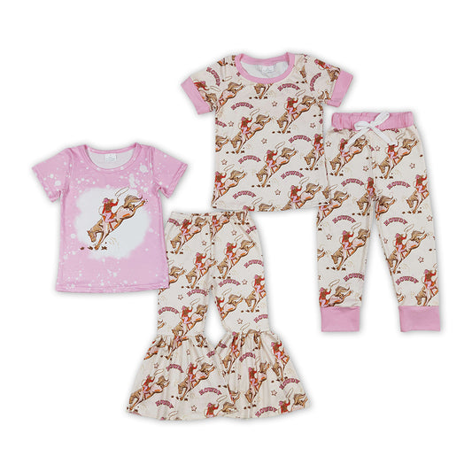 Howdy Rodeo Pink Print Sister Western Matching Clothes