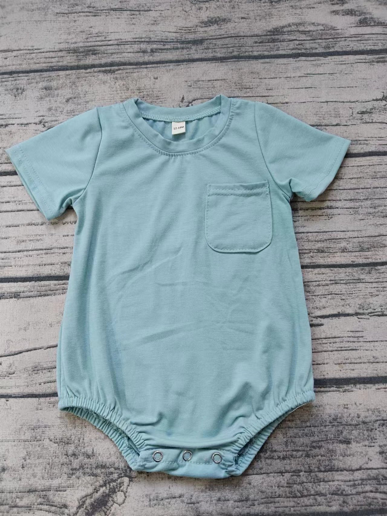 (Custom Design Preorder MOQ 5) Blue Color Baby Summer Romper