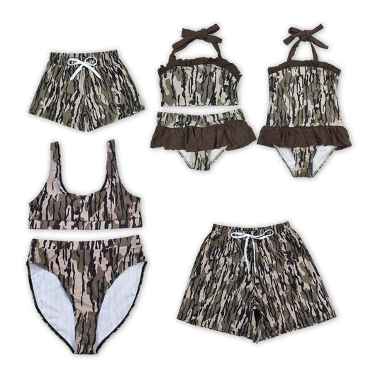 Camo Print Family Matching Swimsuits