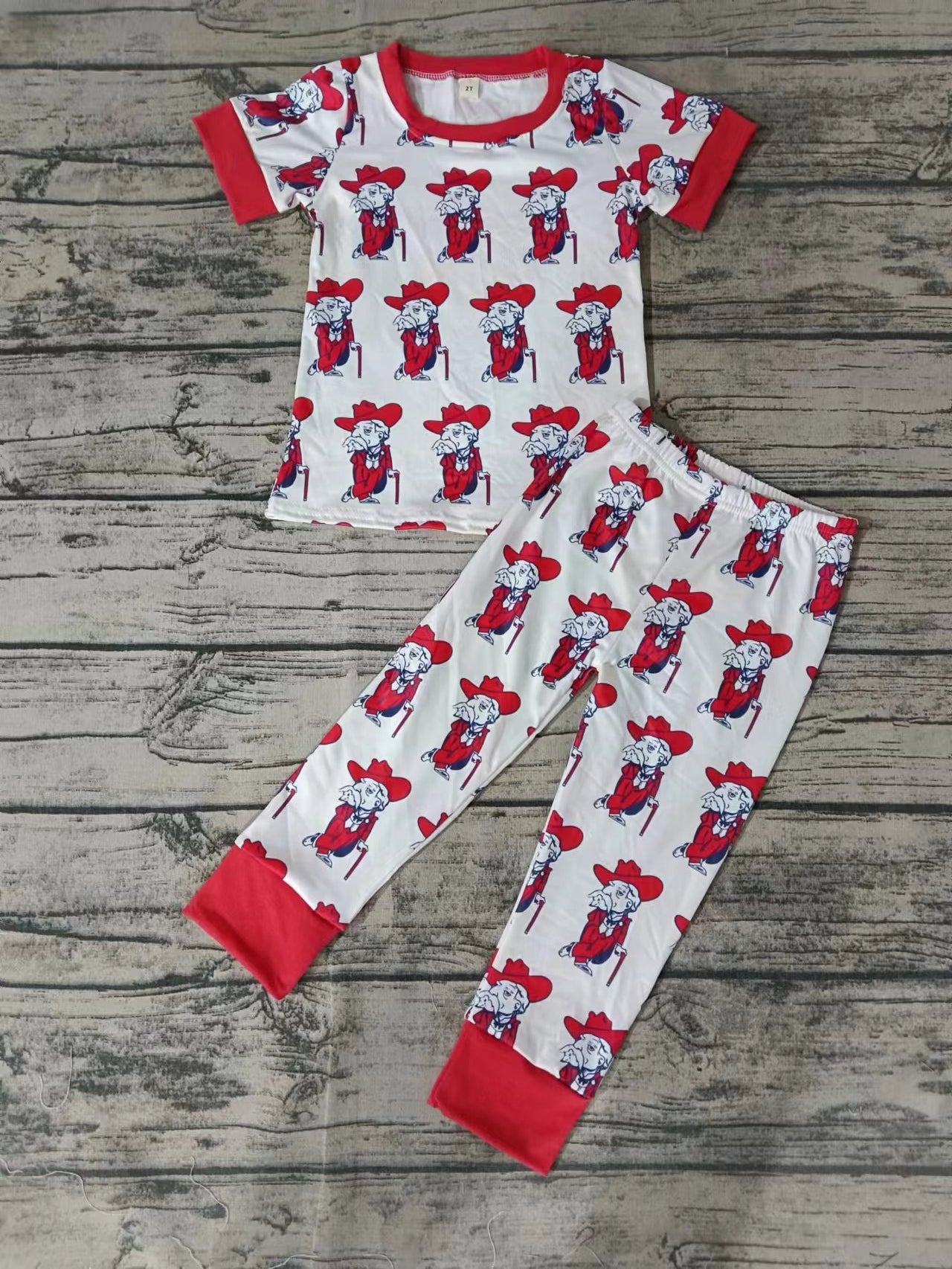 (Custom Design Preorder MOQ 5)  Team's HOTTY TODDY Print Boys Pajamas Clothes Set