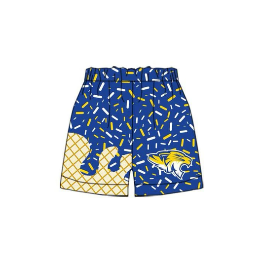 (Custom Design Preorder MOQ 5) Team's Cat Blue Kids Bottom Shorts