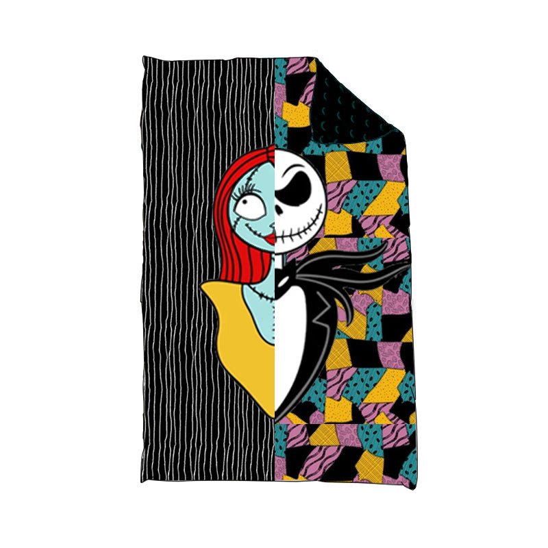 (Custom Design Preorder MOQ 5) Cartoon Movie Characters Print Baby Halloween Minky Blanket