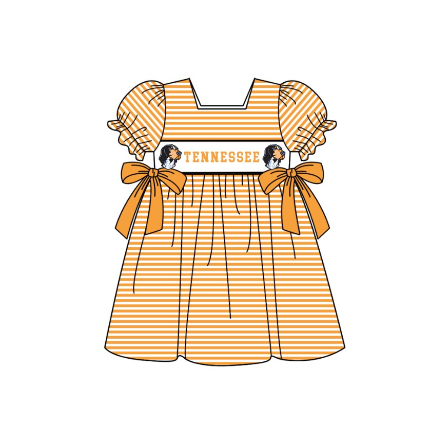 (Custom Design Preorder MOQ 5 Each Item) Team's Tennessee Print Kids Summer Matching Clothes Sibling Wear