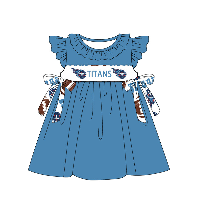1.9(Custom Design Preorder MOQ 5 Each Design) Team's TITANS Print Kids Summer Matching Clothes Sibling Wear