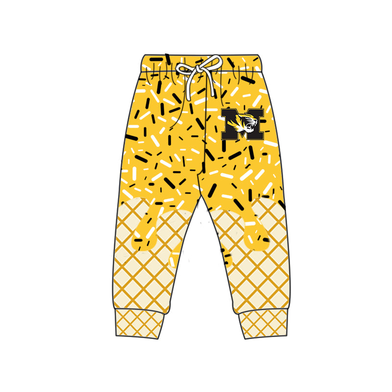 (Custom Design Preorder MOQ 5 Each Item)Team's Missouri Tigers Sprinkles Print Sibling Matching Clothes