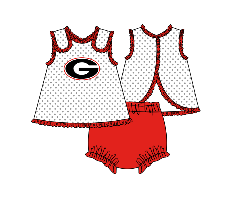 (Custom Design Preorder MOQ 5 Each Item) Team's Kentucky Print Kids Summer Matching Clothes Sibling Wear