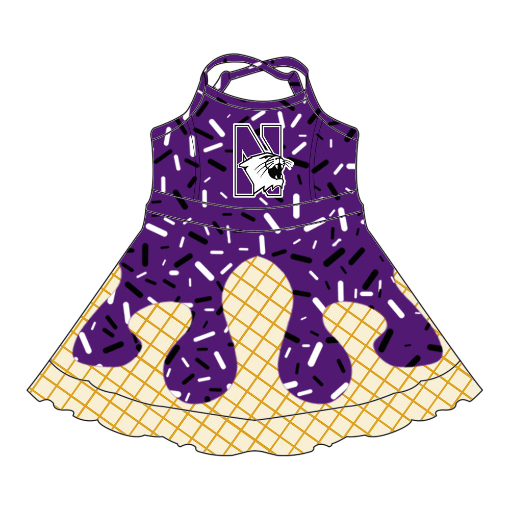 (Custom Design Preorder MOQ 5 Each Item)Team's Northwestern Wildcats Print Sibling Matching ClothesNorthwestern Wildcats