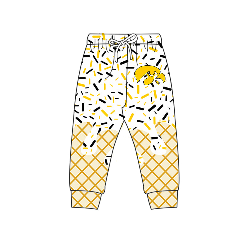 (Custom Design Preorder MOQ 5 Each Item)Team's Lowa Hawkeyes Sprinkles Print Sibling Matching Clothes